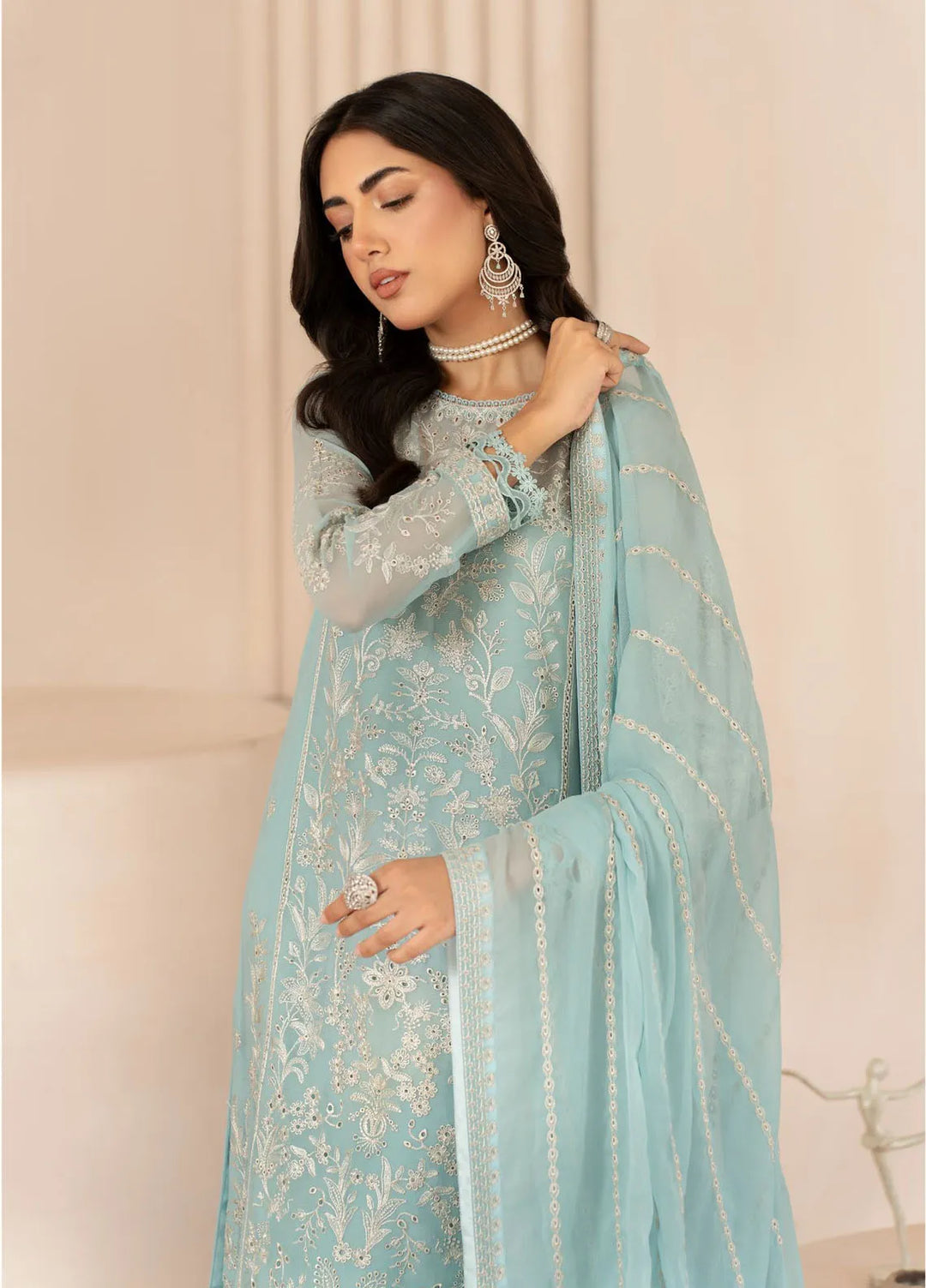 Zarif Embroidered Chiffon Suits Unstitched 3 Piece ZF24TW ZL 02 Sahiba - Formal Collection