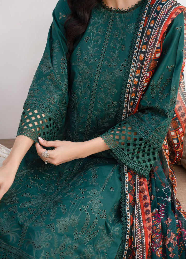 Zarif Embroidered Lawn Suit Unstitched 3 Piece ZF24E ZL 01 Maple - Eid Collection