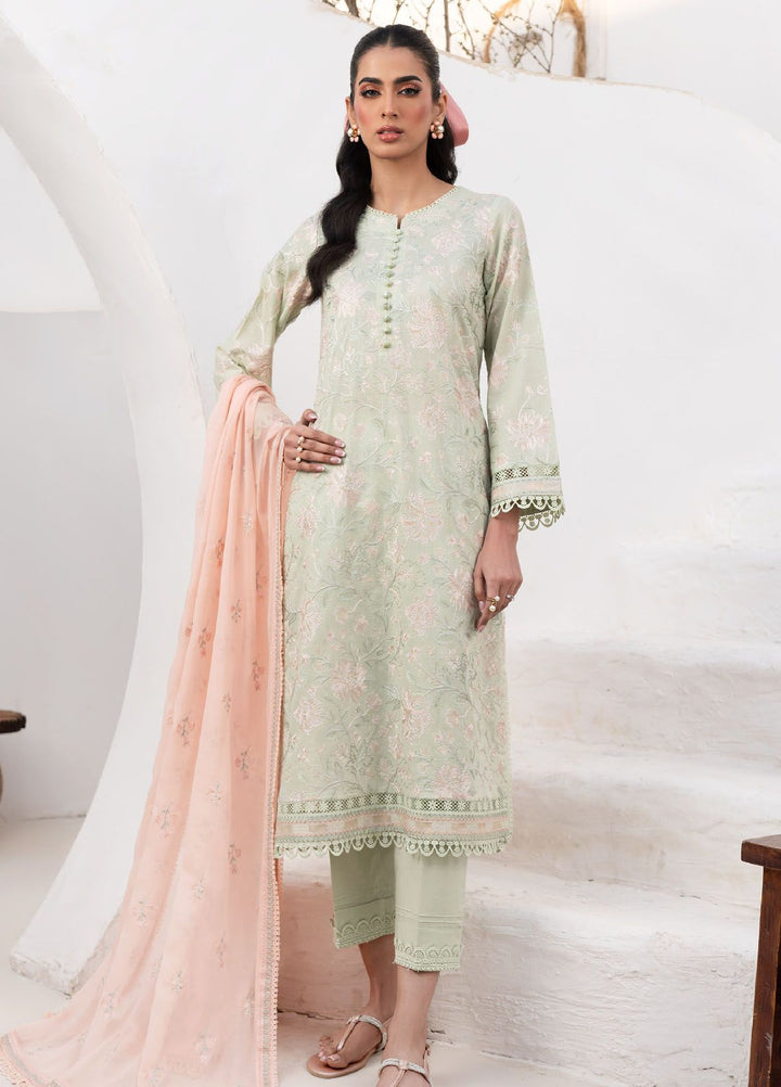 Zarif Embroidered Lawn Suit Unstitched 3 Piece ZF24E ZL 03 Sephora - Eid Collection