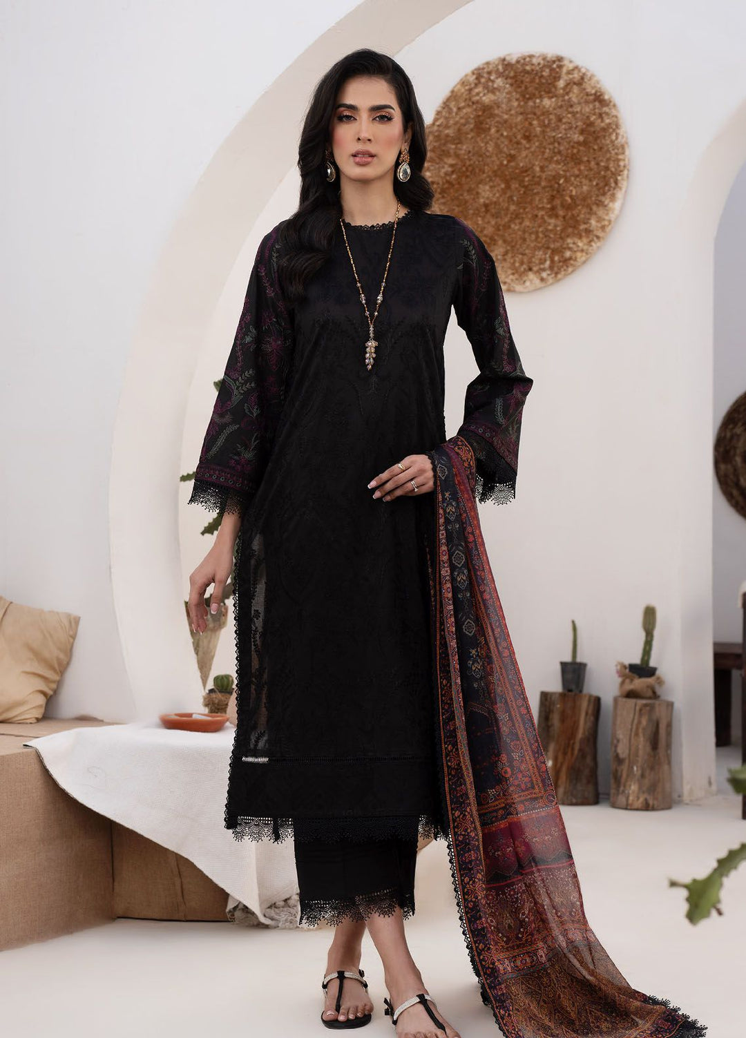 Zarif Embroidered Lawn Suit Unstitched 3 Piece ZF24E ZL 04 Julia - Eid Collection