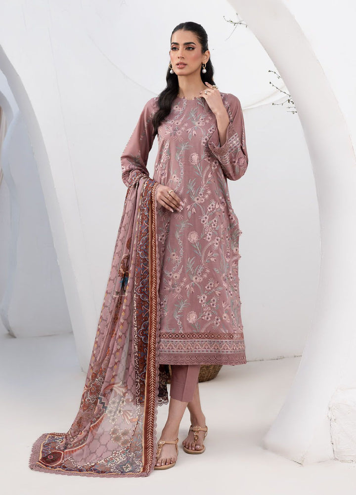 Zarif Embroidered Lawn Suit Unstitched 3 Piece ZF24E ZL 05 Florina - Eid Collection