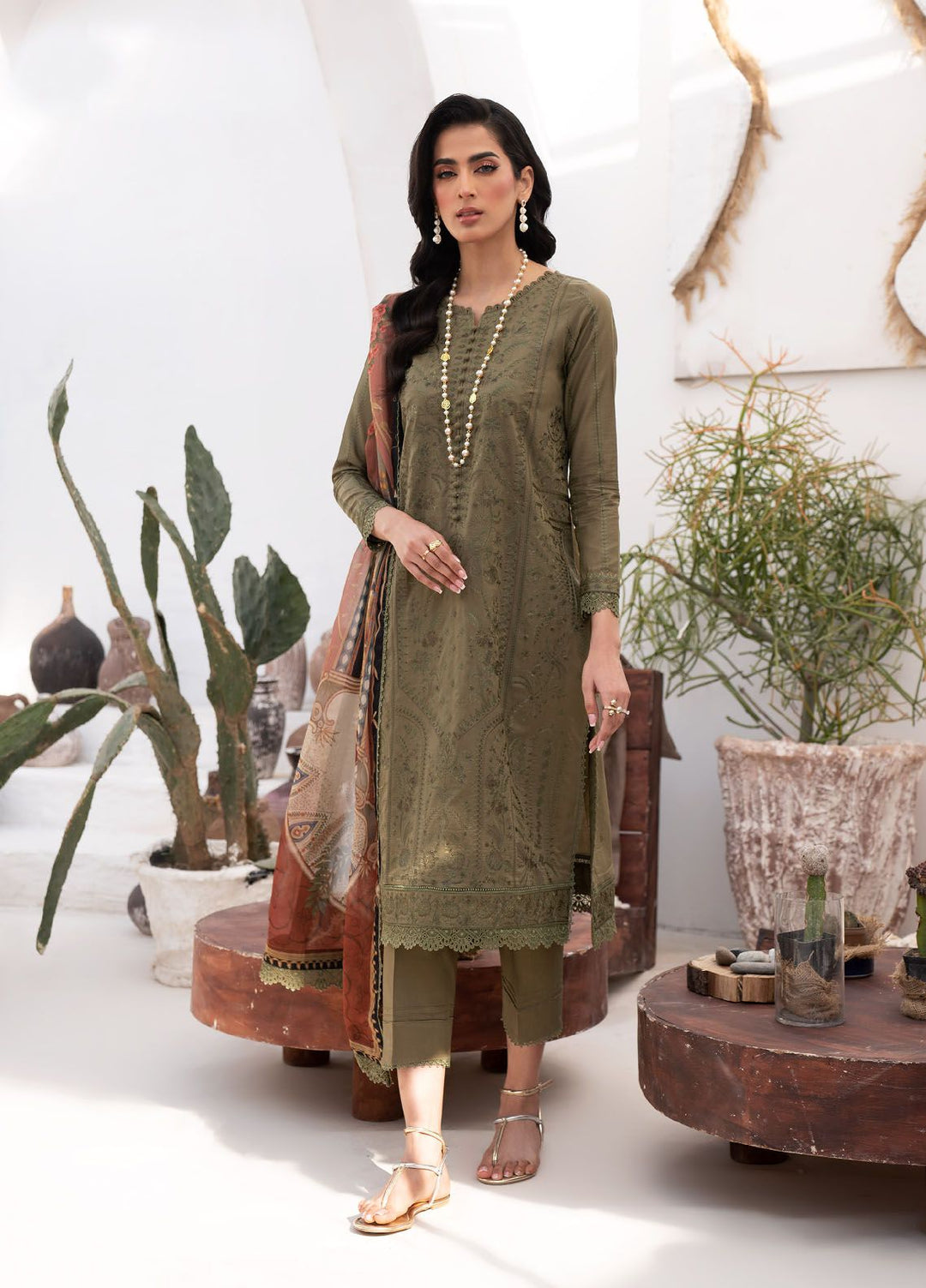 Zarif Embroidered Lawn Suit Unstitched 3 Piece ZF24E ZL 06 Remiah - Eid Collection