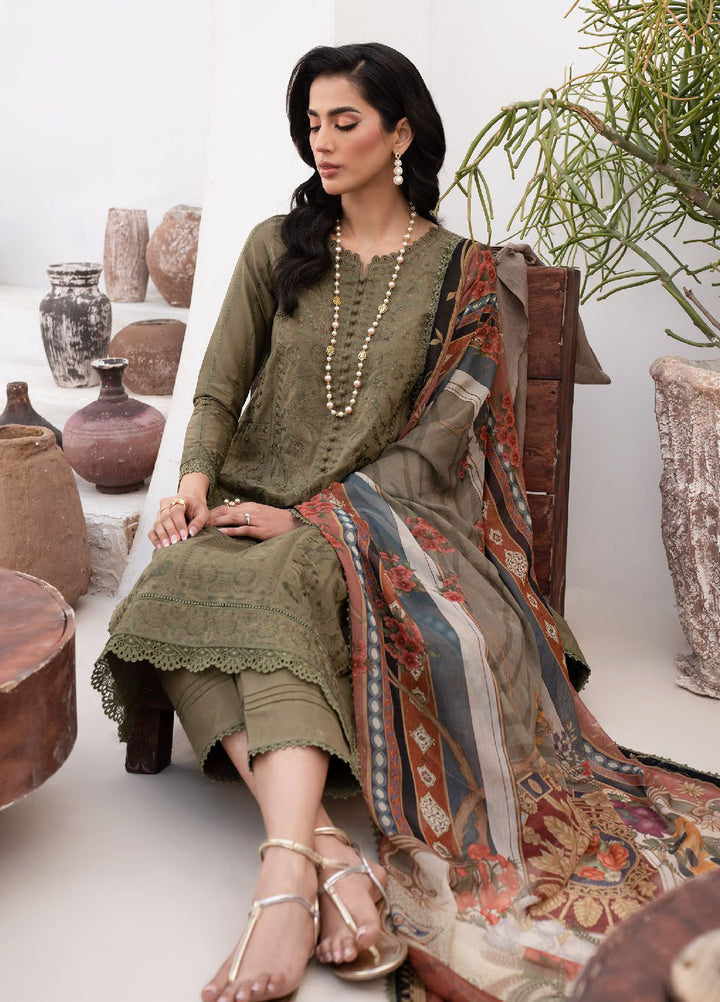 Zarif Embroidered Lawn Suit Unstitched 3 Piece ZF24E ZL 06 Remiah - Eid Collection
