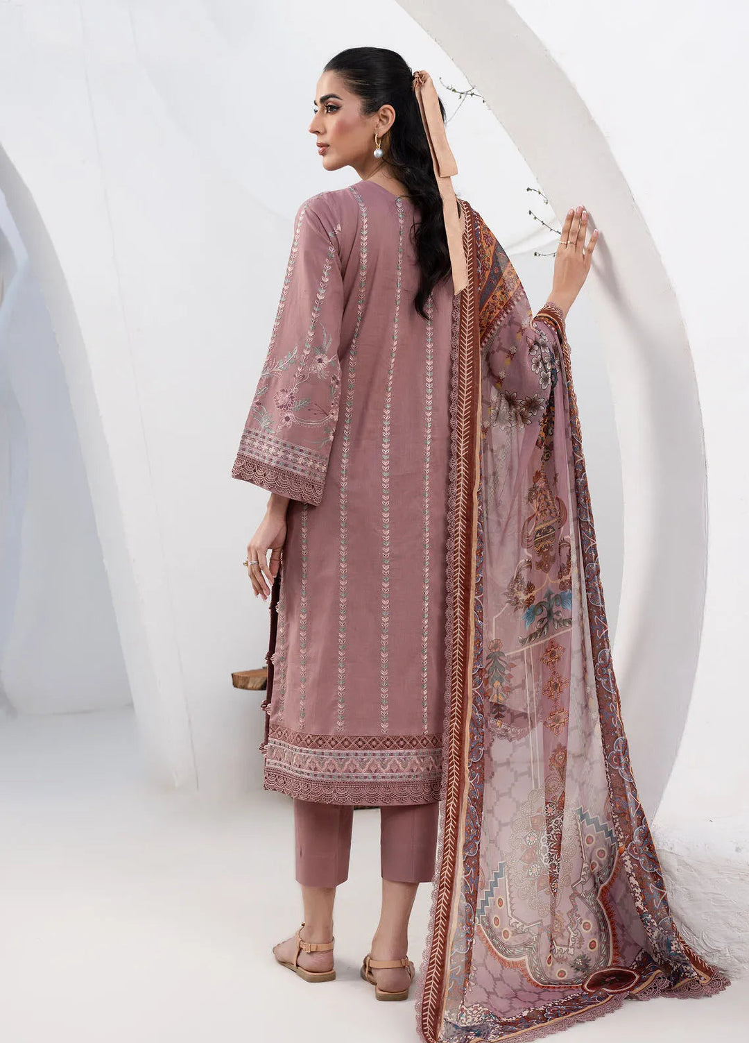 Zarif Embroidered Lawn Unstitched Suit 3 Piece ZF24E ZL 05 Florina - Eid Collection