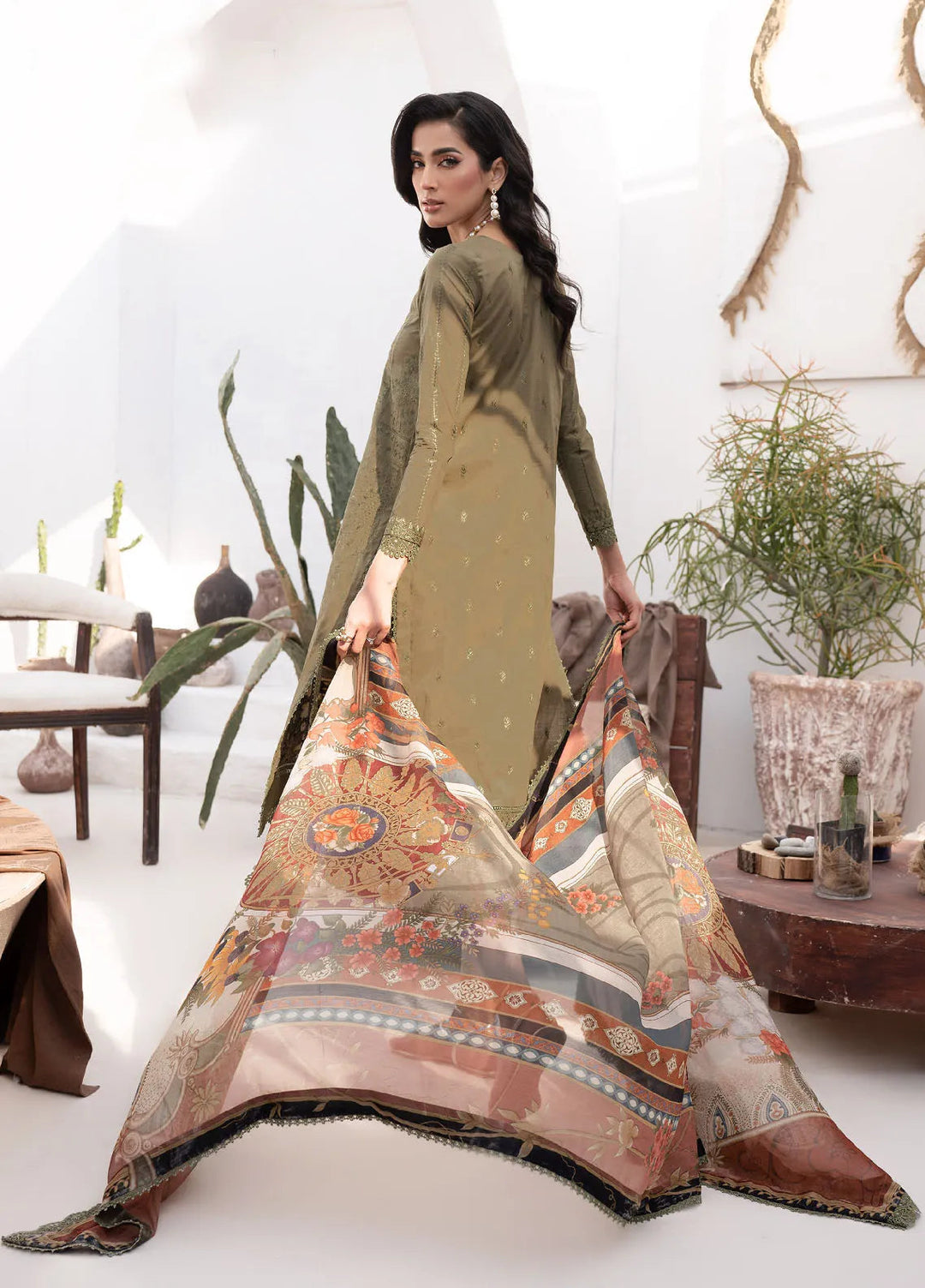 Zarif Embroidered Lawn Unstitched Suit 3 Piece ZF24E ZL 06 Remiah - Eid Collection