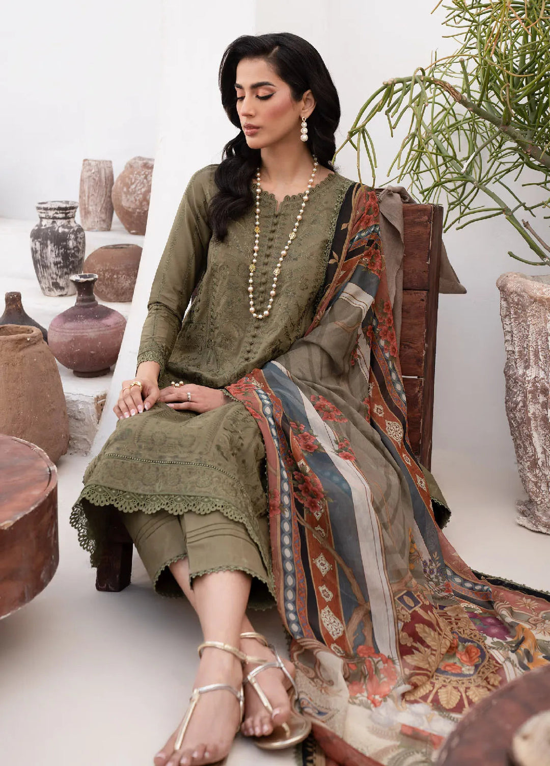 Zarif Embroidered Lawn Unstitched Suit 3 Piece ZF24E ZL 06 Remiah - Eid Collection