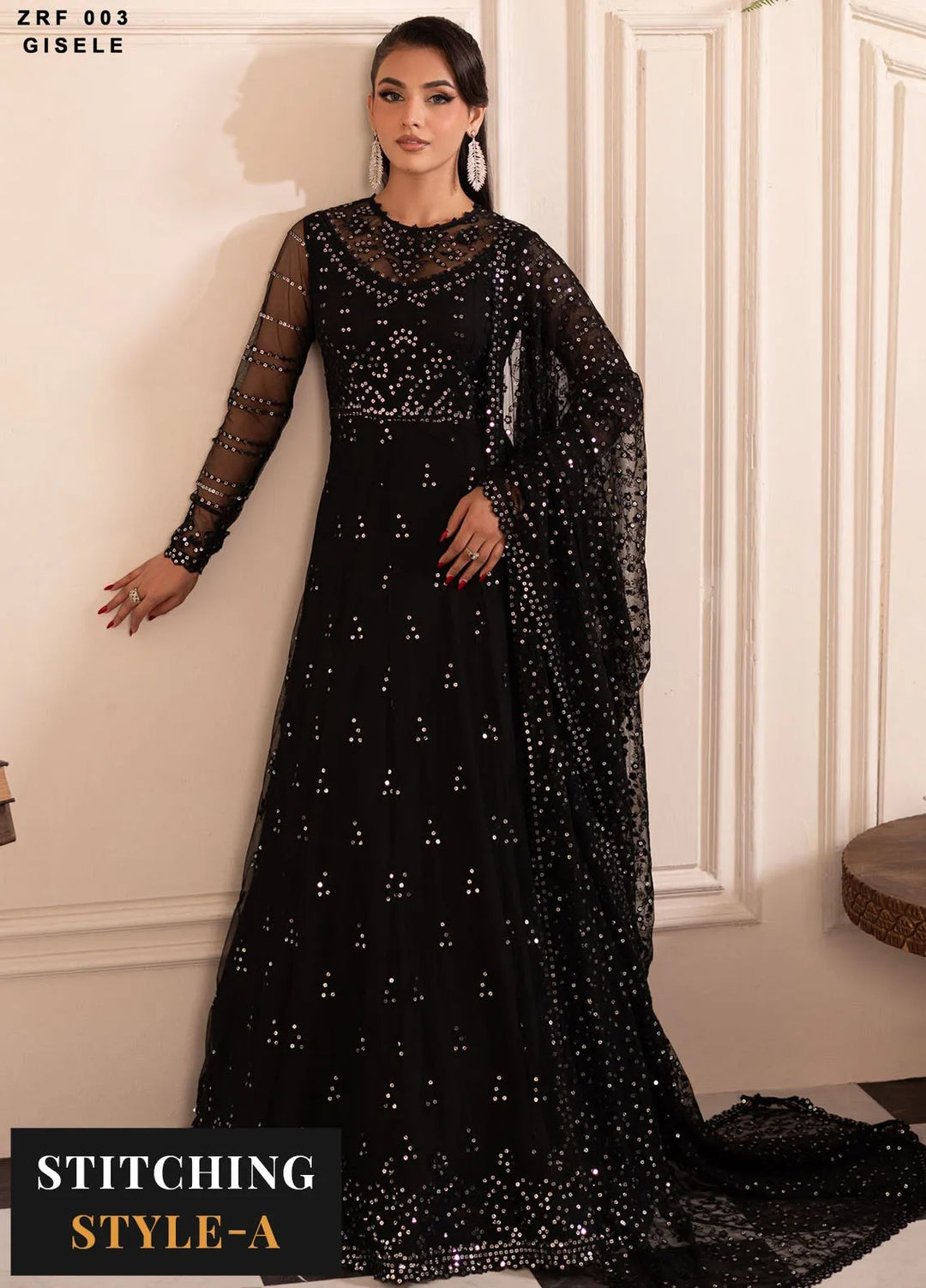Zarif Embroidered Net Suit Unstitched 3 Piece ZF24OE ZRF-003 Gisele - Formal Collection