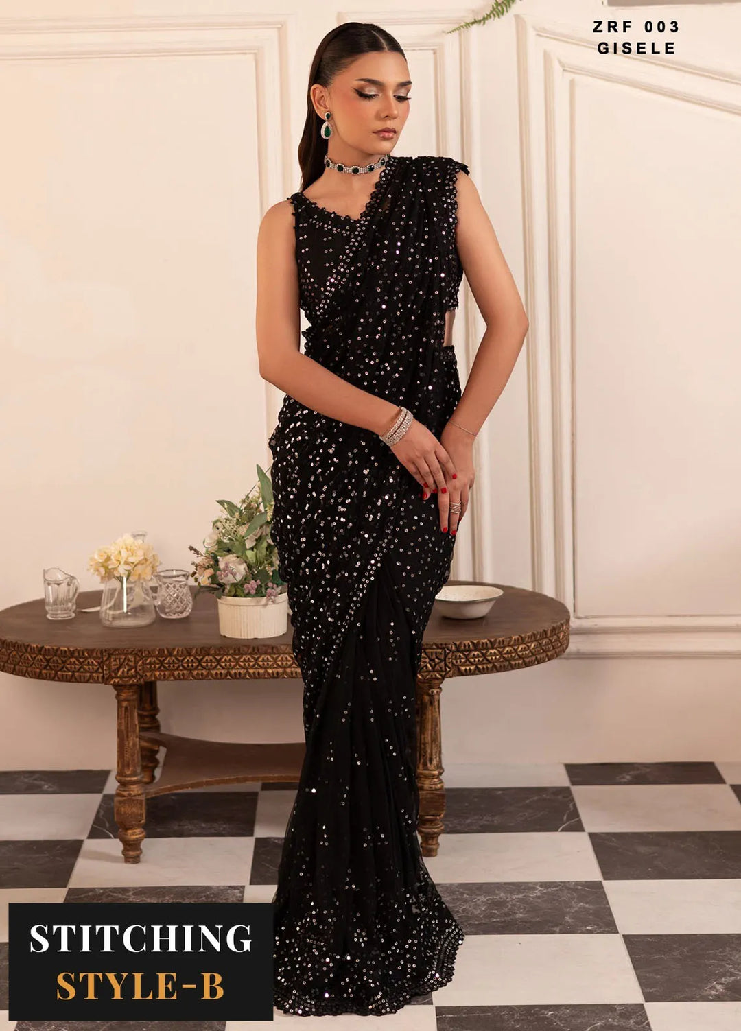 Zarif Embroidered Net Suit Unstitched 3 Piece ZF24OE ZRF-003 Gisele - Formal Collection