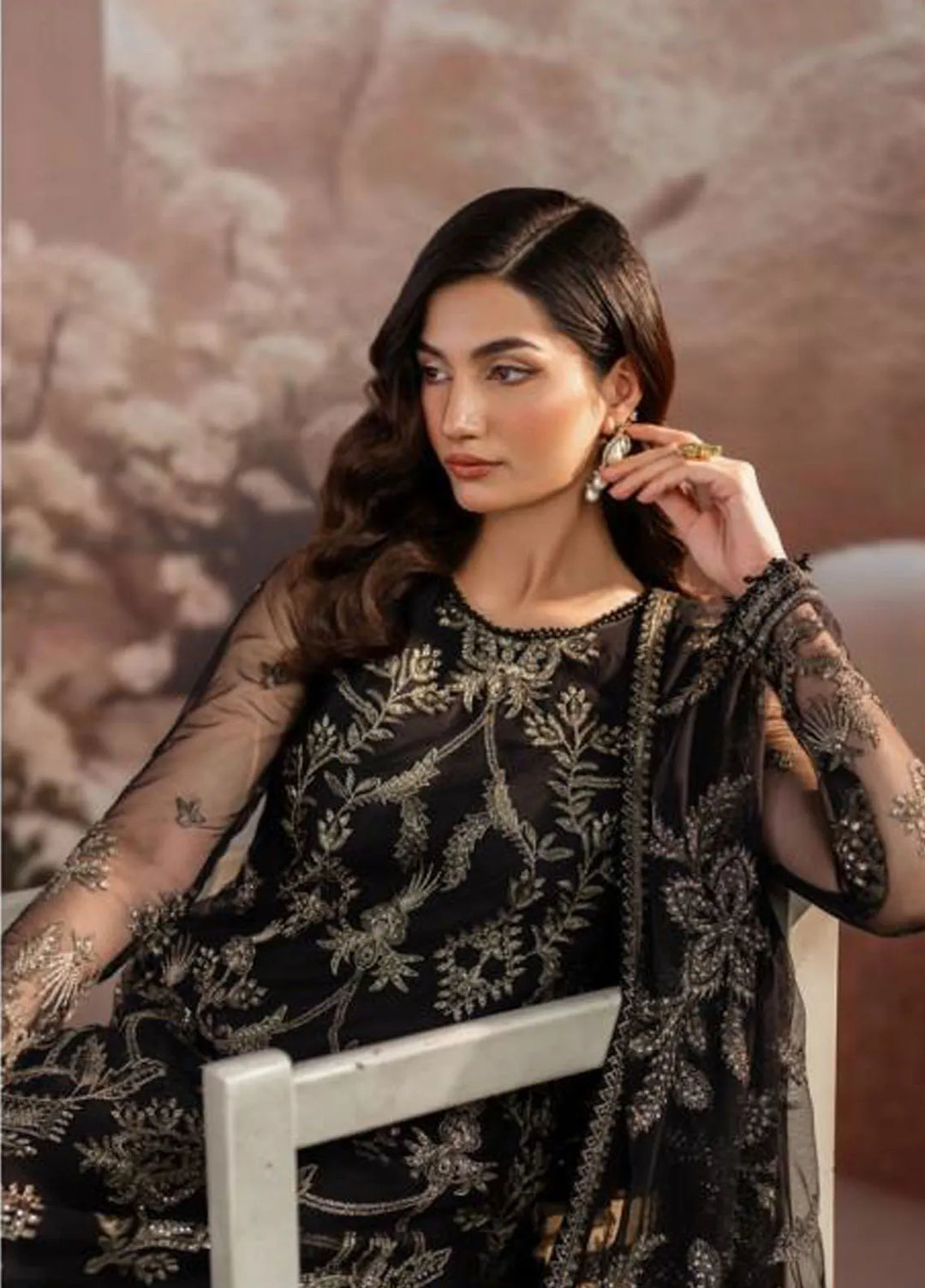 Zarif Embroidered Net Suit Unstitched 3 Piece ZF24OE ZRF001 - Renisa - Formal Collection