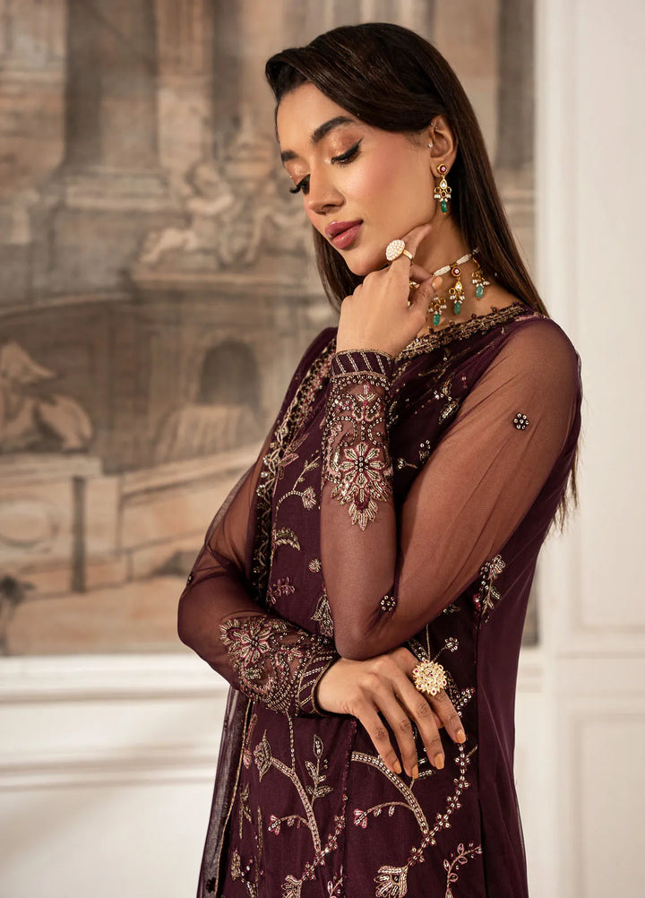 Zarif Embroidered Net Suit Unstitched 3 Piece ZF25FE ZFE-06 Danlia - Formals Collection