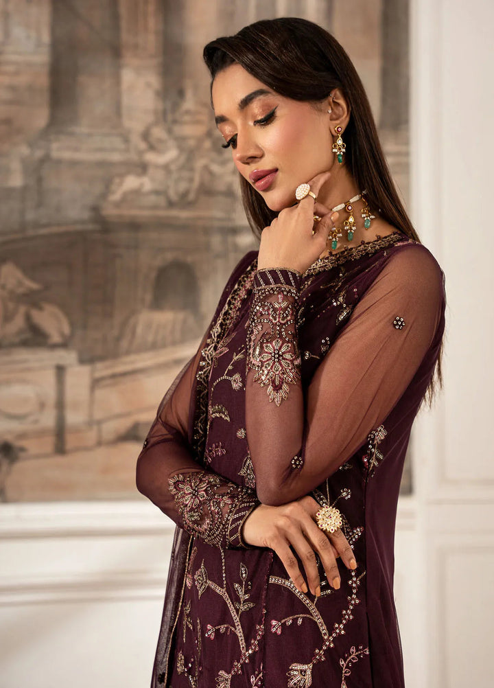 Zarif Embroidered Net Suit Unstitched 3 Piece ZR25UF ZFE-06 Danlia - Formals Collection