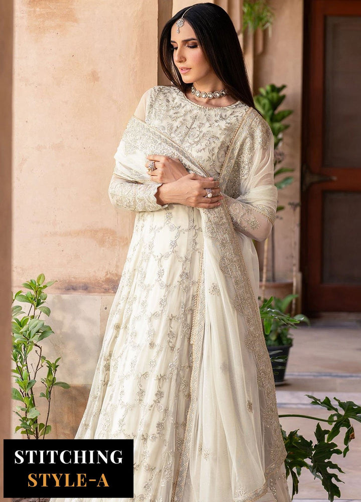 Zarif Embroidered Net Suits Unstitched 3 Piece ZF25SN SBA-02 Miran - Formals Collection
