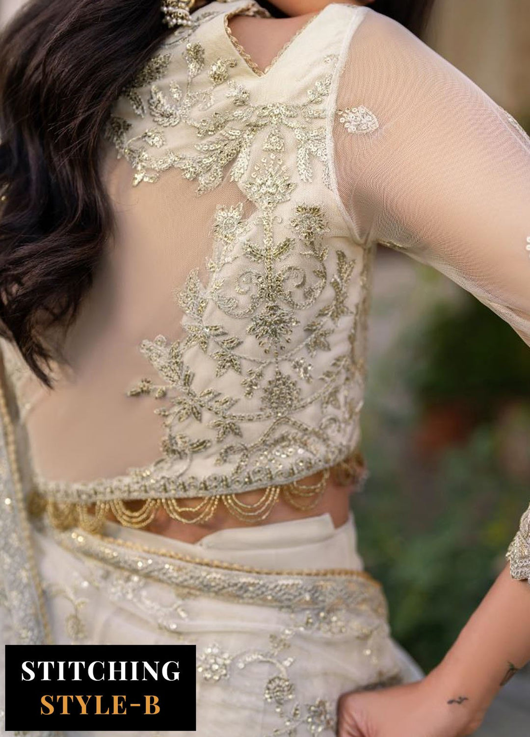 Zarif Embroidered Net Suits Unstitched 3 Piece ZR25UF SBA-02 Miran - Formals Collection