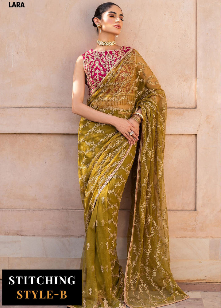 Zarif Embroidered Net Suits Unstitched 3 Piece ZF25SN SBA-03 Lara - Formals Collection