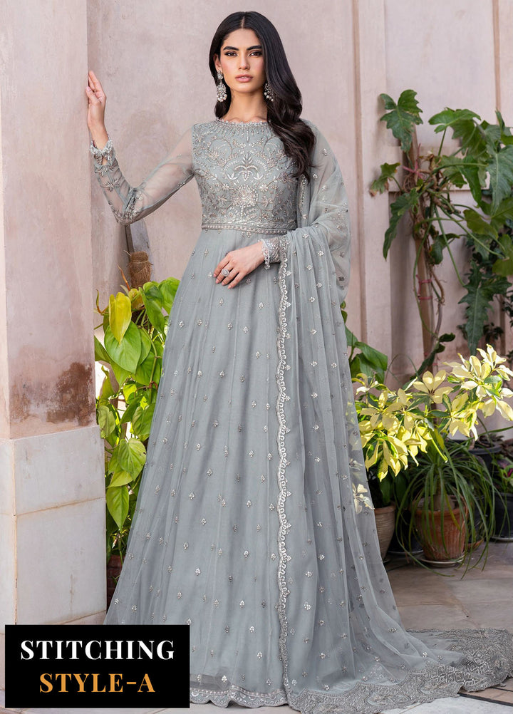 Zarif Embroidered Net Suits Unstitched 3 Piece ZF25SN SBA-04 Yasmin - Formals Collection