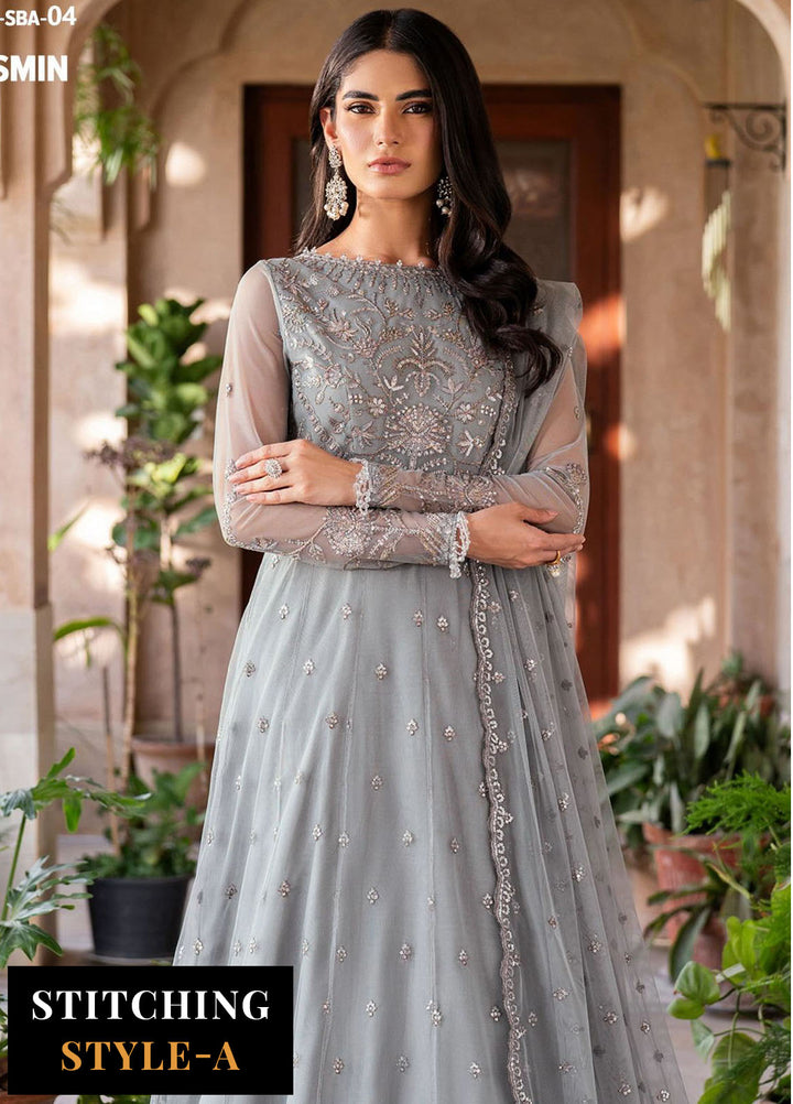 Zarif Embroidered Net Suits Unstitched 3 Piece ZF25SN SBA-04 Yasmin - Formals Collection