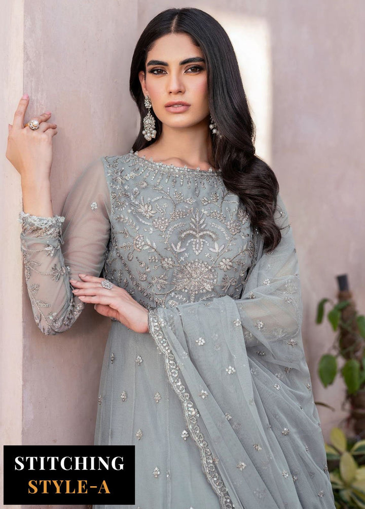 Zarif Embroidered Net Suits Unstitched 3 Piece ZF25SN SBA-04 Yasmin - Formals Collection