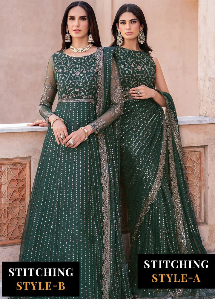 Zarif Embroidered Net Suits Unstitched 3 Piece ZF25SN SBA-05 Keran - Formals Collection
