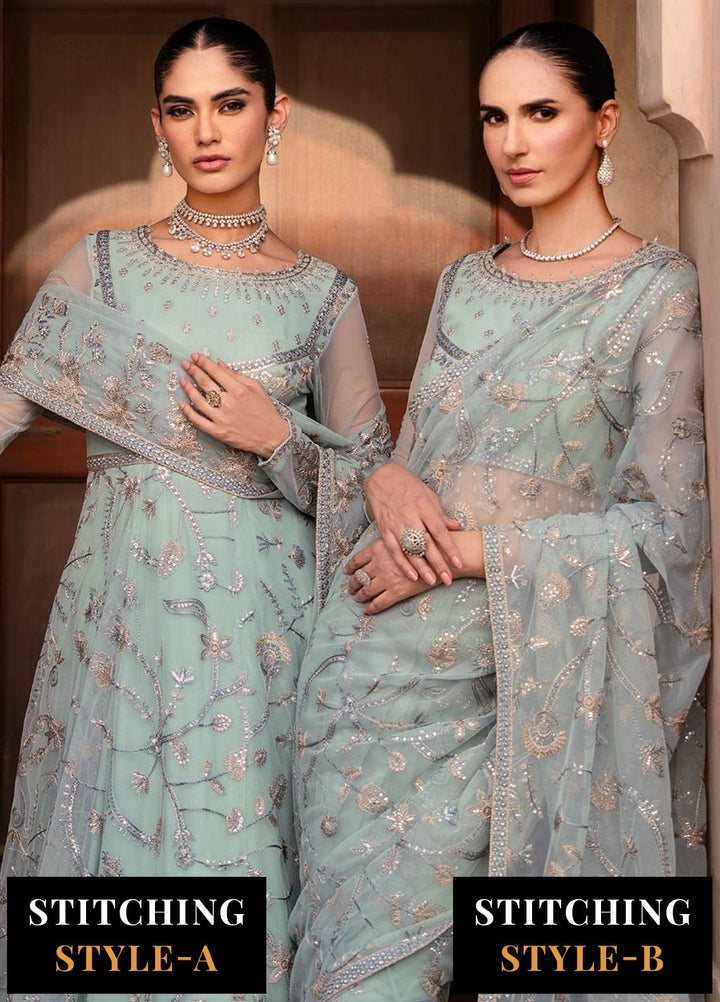 Zarif Embroidered Net Suits Unstitched 3 Piece ZR25UF SBA-06 Inseesa - Formals Collection