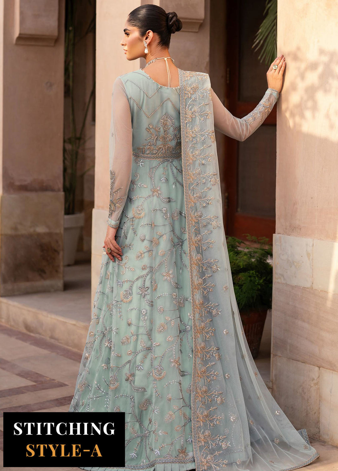 Zarif Embroidered Net Suits Unstitched 3 Piece ZR25UF SBA-06 Inseesa - Formals Collection