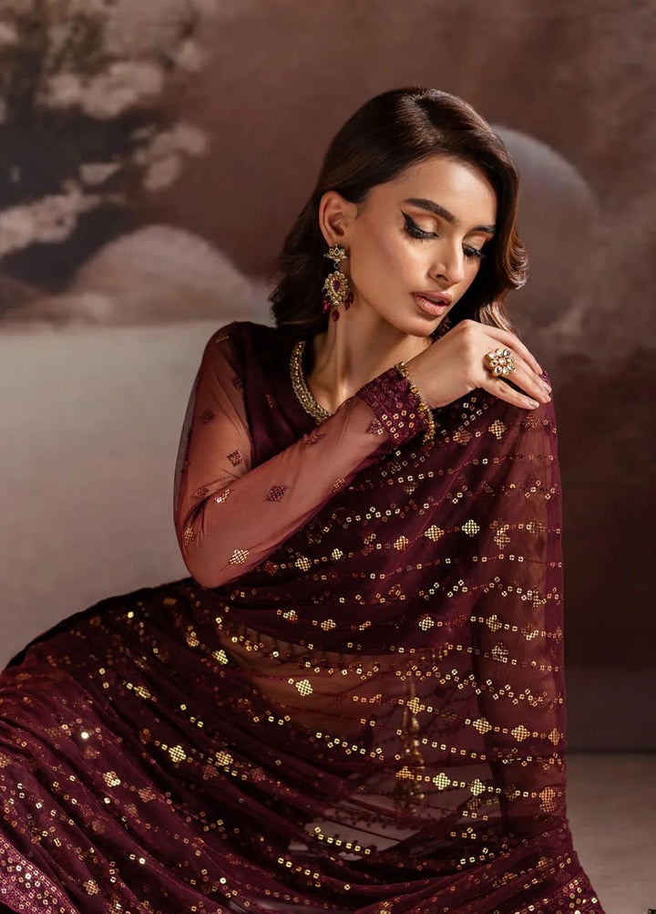 Zarif Embroidered Net  Unstitched Saree ZF24OE ZRF002 - Laira - Formal Collection