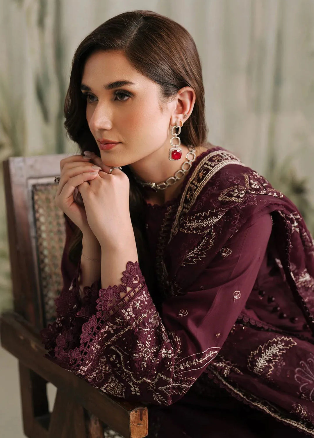Zarif Embroidered Raw Silk Suit Unstitched 3 Piece ZRF-RW-04 Liana - Festive Collection