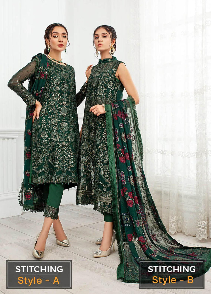 Zarif Embroidered Chiffon Suits Unstitched 3 Piece ZD 01 AYRA - Luxury Collection