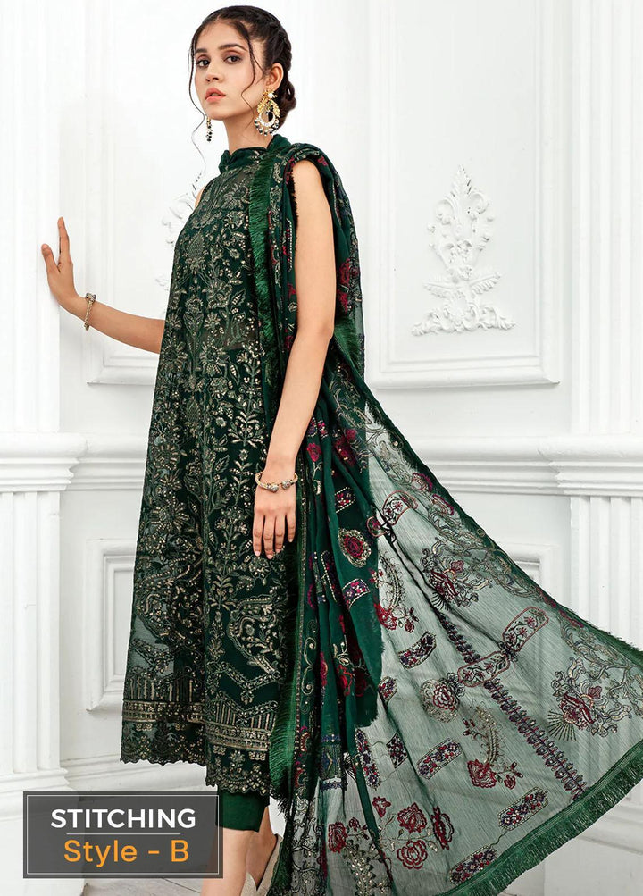 Zarif Embroidered Chiffon Suits Unstitched 3 Piece ZD 01 AYRA - Luxury Collection