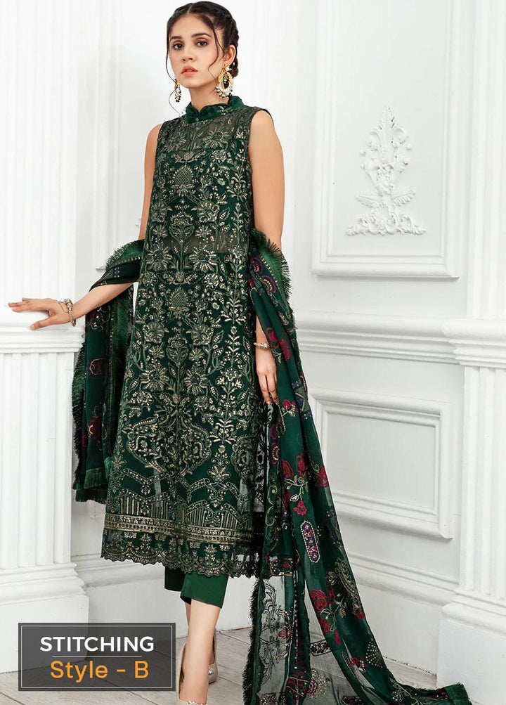 Zarif Embroidered Chiffon Suits Unstitched 3 Piece ZD 01 AYRA - Luxury Collection