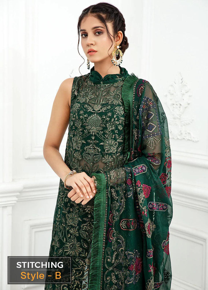 Zarif Embroidered Chiffon Suits Unstitched 3 Piece ZD 01 AYRA - Luxury Collection
