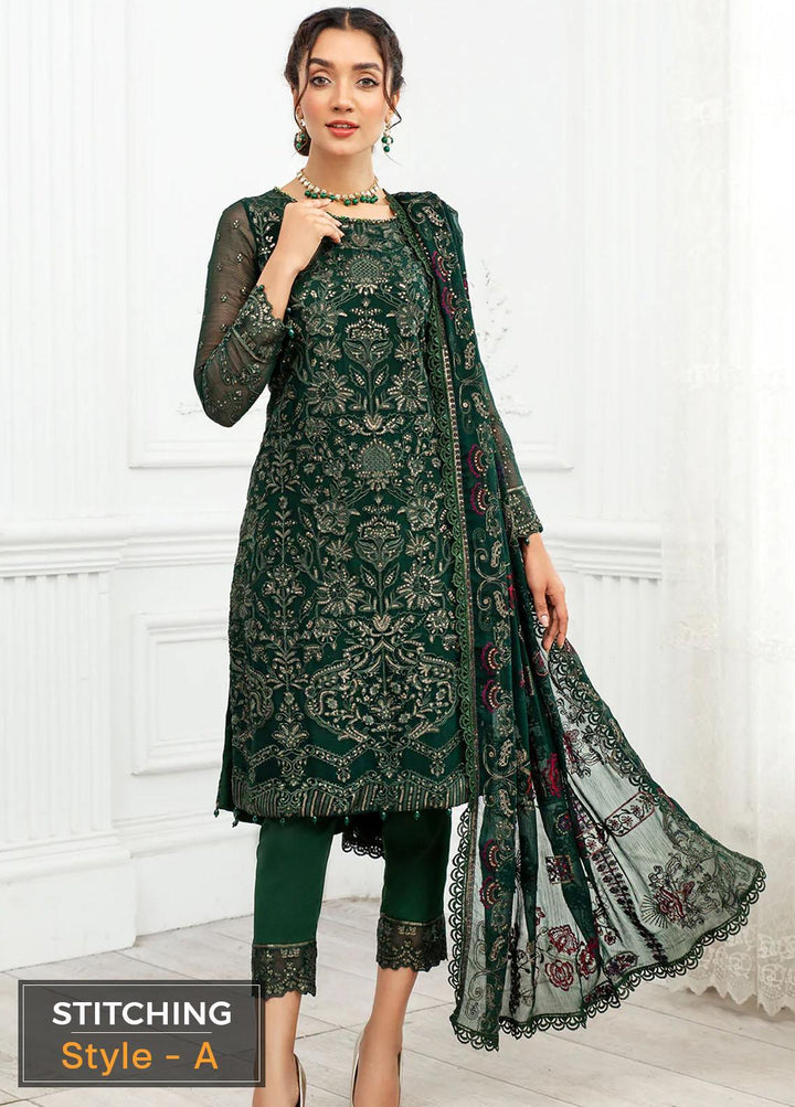 Zarif Embroidered Chiffon Suits Unstitched 3 Piece ZD 01 AYRA - Luxury Collection