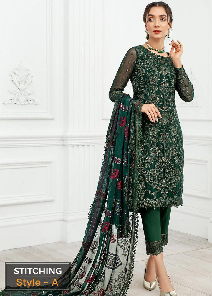 Zarif Embroidered Chiffon Suits Unstitched 3 Piece ZD 01 AYRA - Luxury Collection