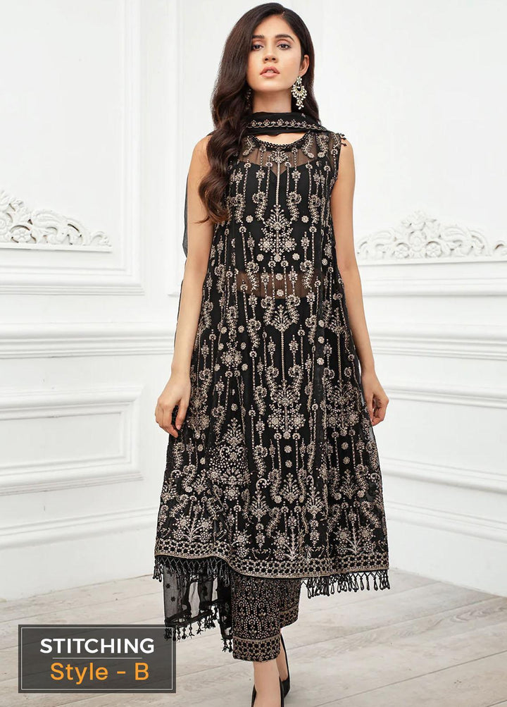 Zarif Embroidered Chiffon Suits Unstitched 3 Piece ZD 03 RESHAM - Luxury Collection