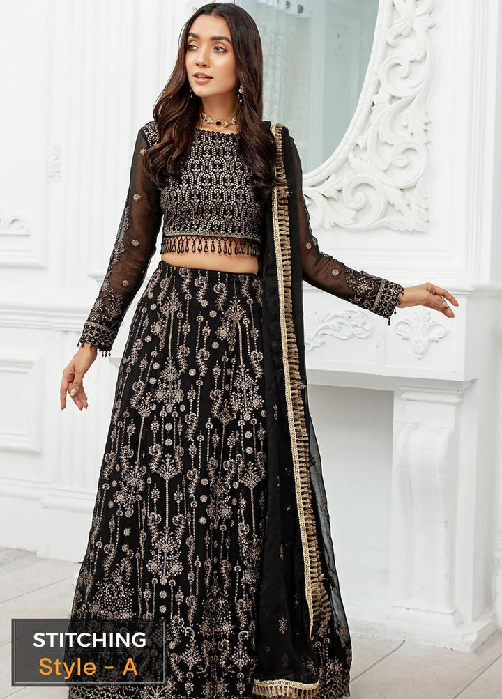 Zarif Embroidered Chiffon Suits Unstitched 3 Piece ZD 03 RESHAM - Luxury Collection