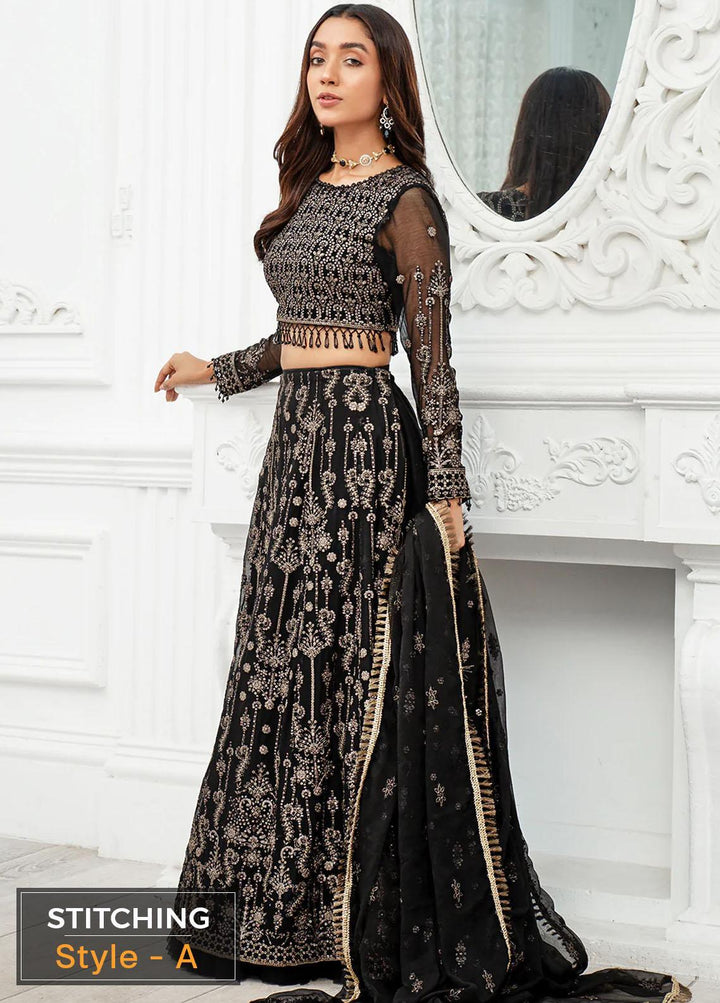 Zarif Embroidered Chiffon Suits Unstitched 3 Piece ZD 03 RESHAM - Luxury Collection
