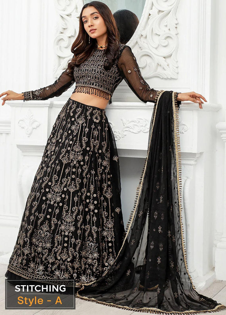 Zarif Embroidered Chiffon Suits Unstitched 3 Piece ZD 03 RESHAM - Luxury Collection