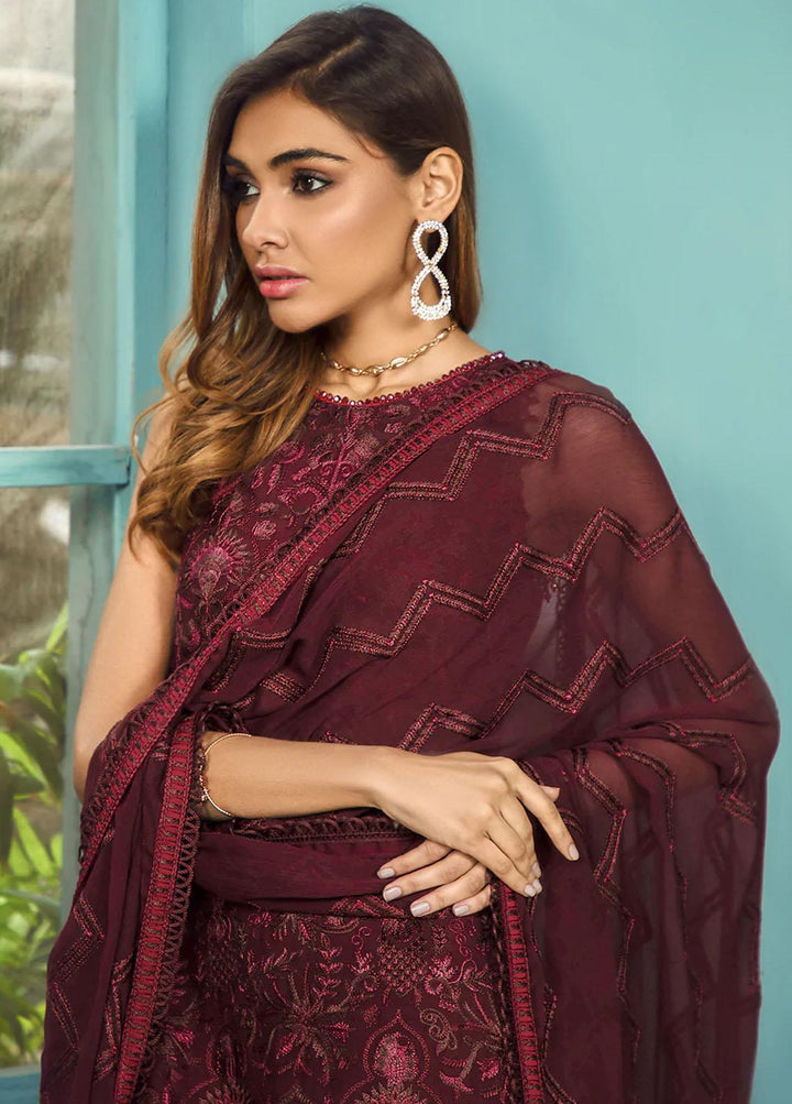 Zarif Embroidered Chiffon Suits Unstitched 3 Piece ZR 06 IRENE - Luxury Collection