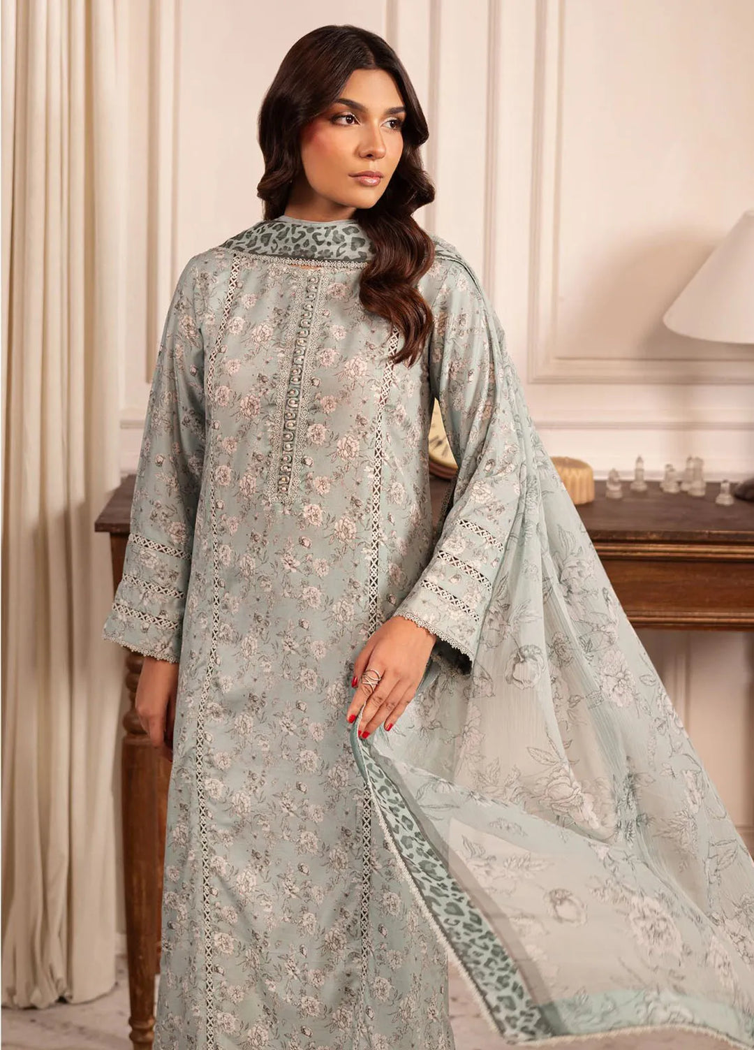 Zarif Printed Cambric Suits Unstitched 3 Piece ZF24PC ZPC 06 Aiden - Spring Collection