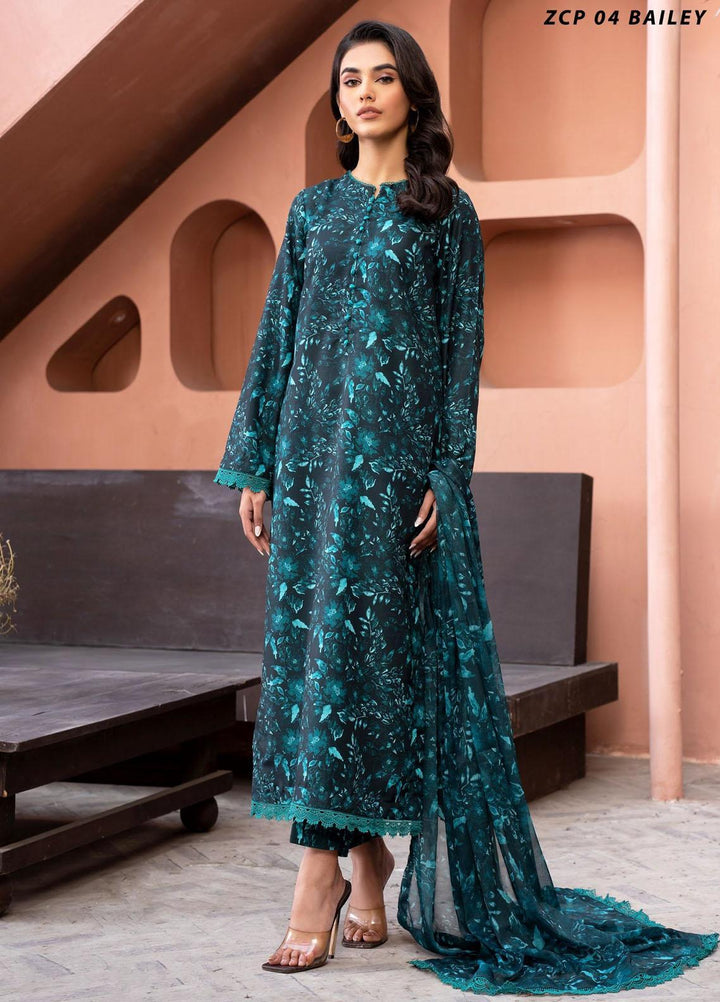 Zarif Printed Cambric Suits Unstitched 3 Piece ZF24P ZCP 04 Bailey - Casual Collection
