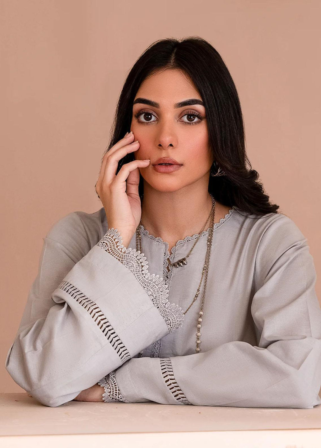 Zarif Pret Embroidered Cambric 2 Piece Suit CP-04 Miray