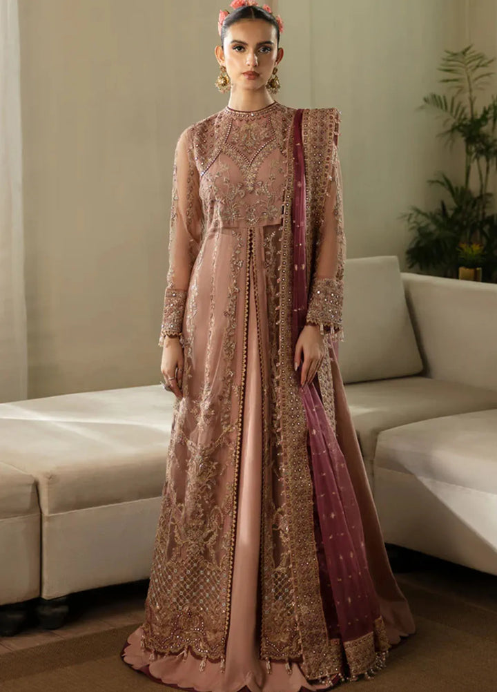 Zarin by Eleshia Embroidered Net Suits Unstitched 3 Piece ELS24ZL Rosea - Formal Collection