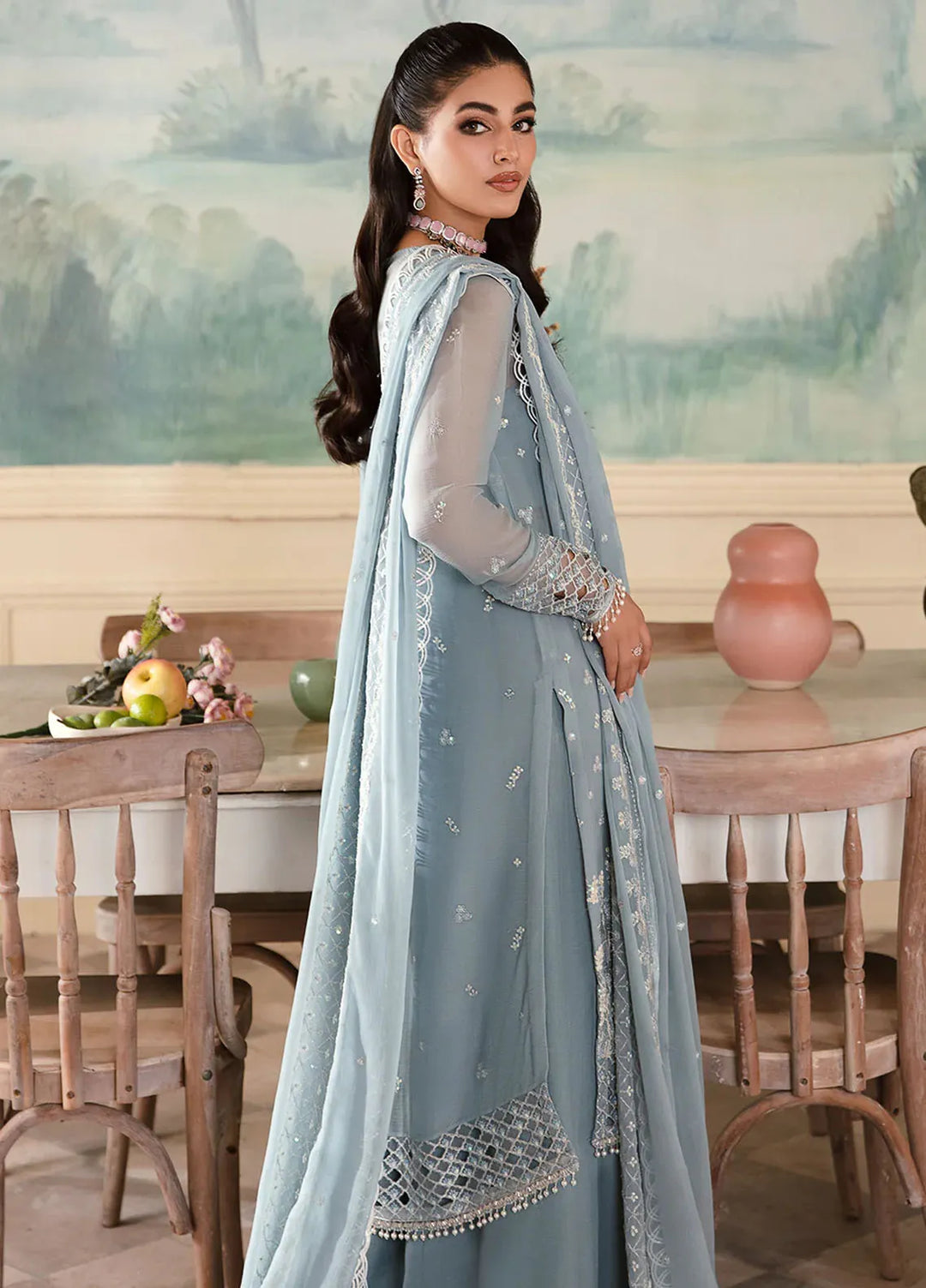 Zarposh Unstitched Embroidered Chiffon 3 Piece Suits ZP26UF Shanze - Festive Collection