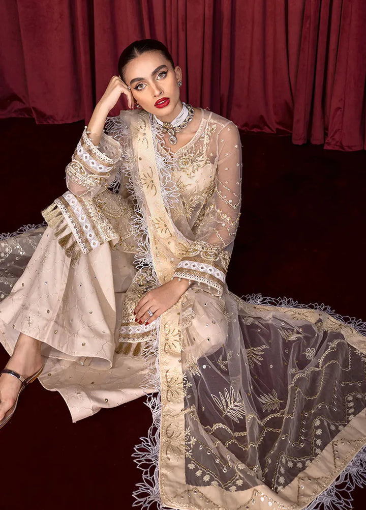 Embroidered Net 3 Piece Suit