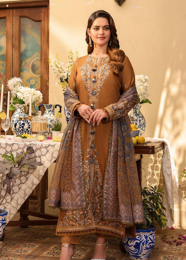 Zarq Barq By Asim Jofa Embroidered Cambric Suits Unstitched 3 Piece AJ23ZB AJZB-05 - Eid Collection