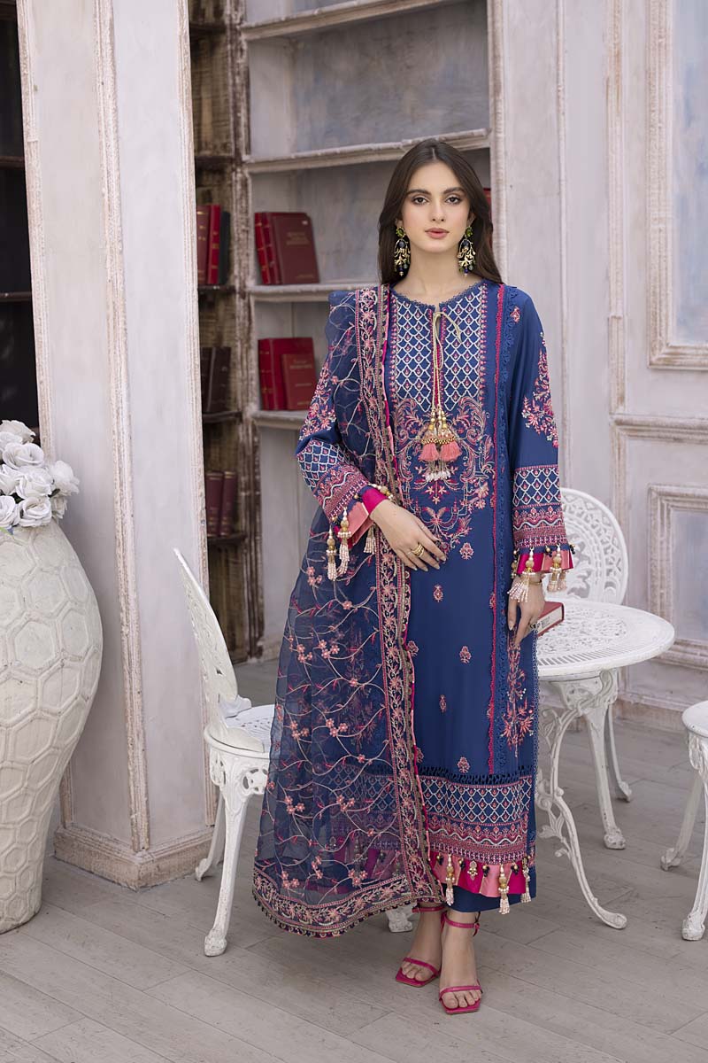 Husn E Adaa by Maham Sultan Unstitched Embroidered Lawn 3 Piece Suit MS26UHA Zebaish - Lawn Collection
