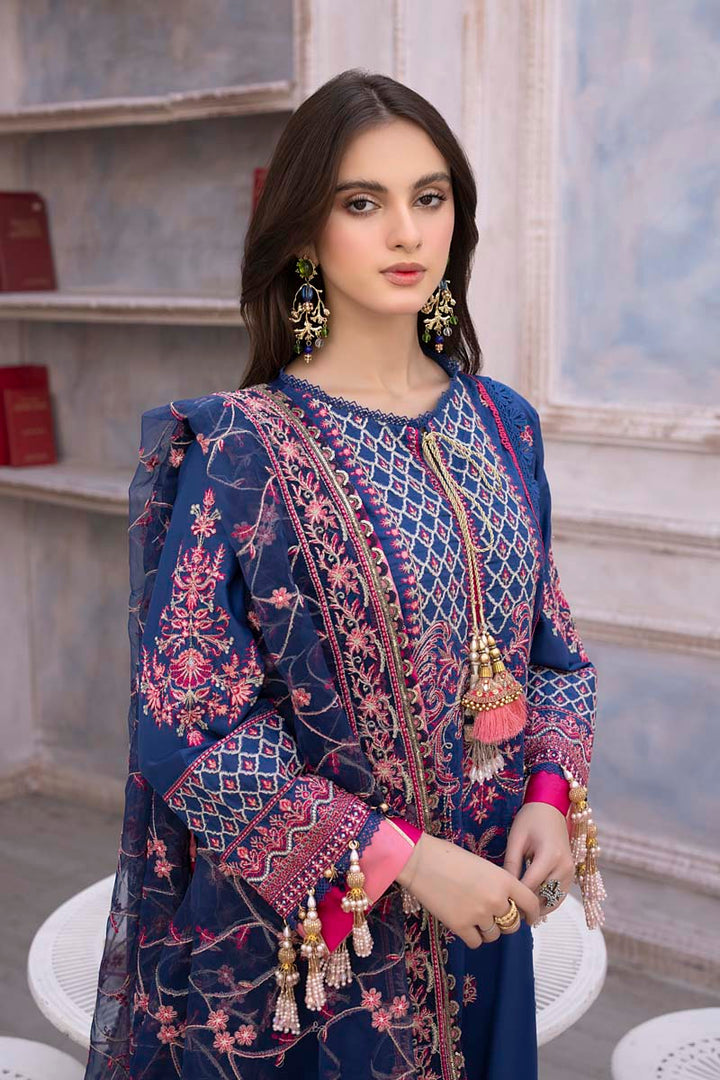 Husn E Adaa by Maham Sultan Unstitched Embroidered Lawn 3 Piece Suit MS26UHA Zebaish - Lawn Collection