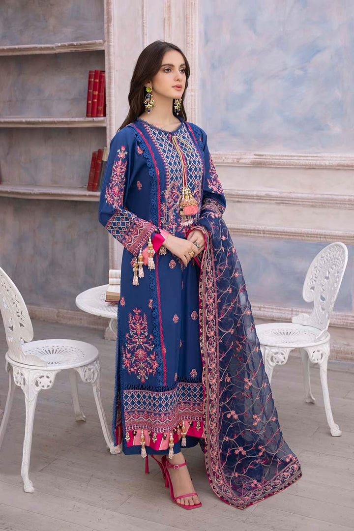 Husn E Adaa by Maham Sultan Unstitched Embroidered Lawn 3 Piece Suit MS26UHA Zebaish - Lawn Collection