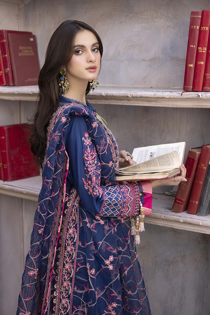 Husn E Adaa by Maham Sultan Unstitched Embroidered Lawn 3 Piece Suit MS26UHA Zebaish - Lawn Collection