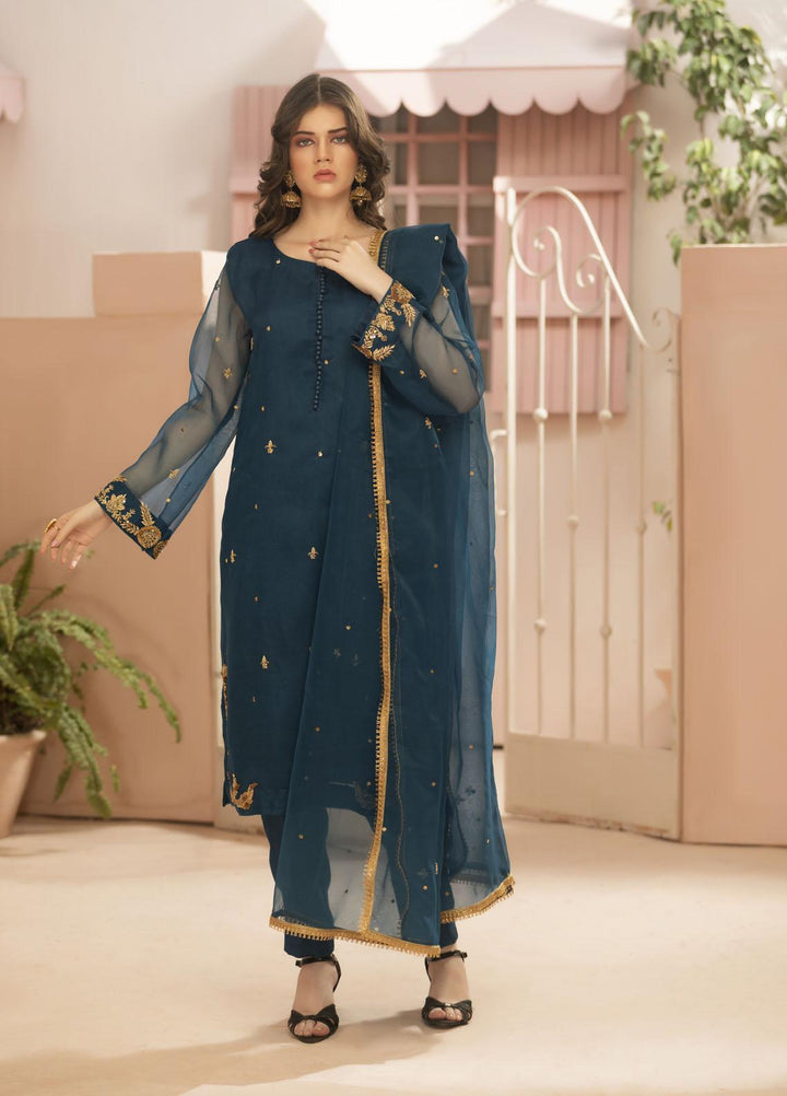 Zebaqi Luxury Pret  Organza 3 Piece Dress Ikhlass