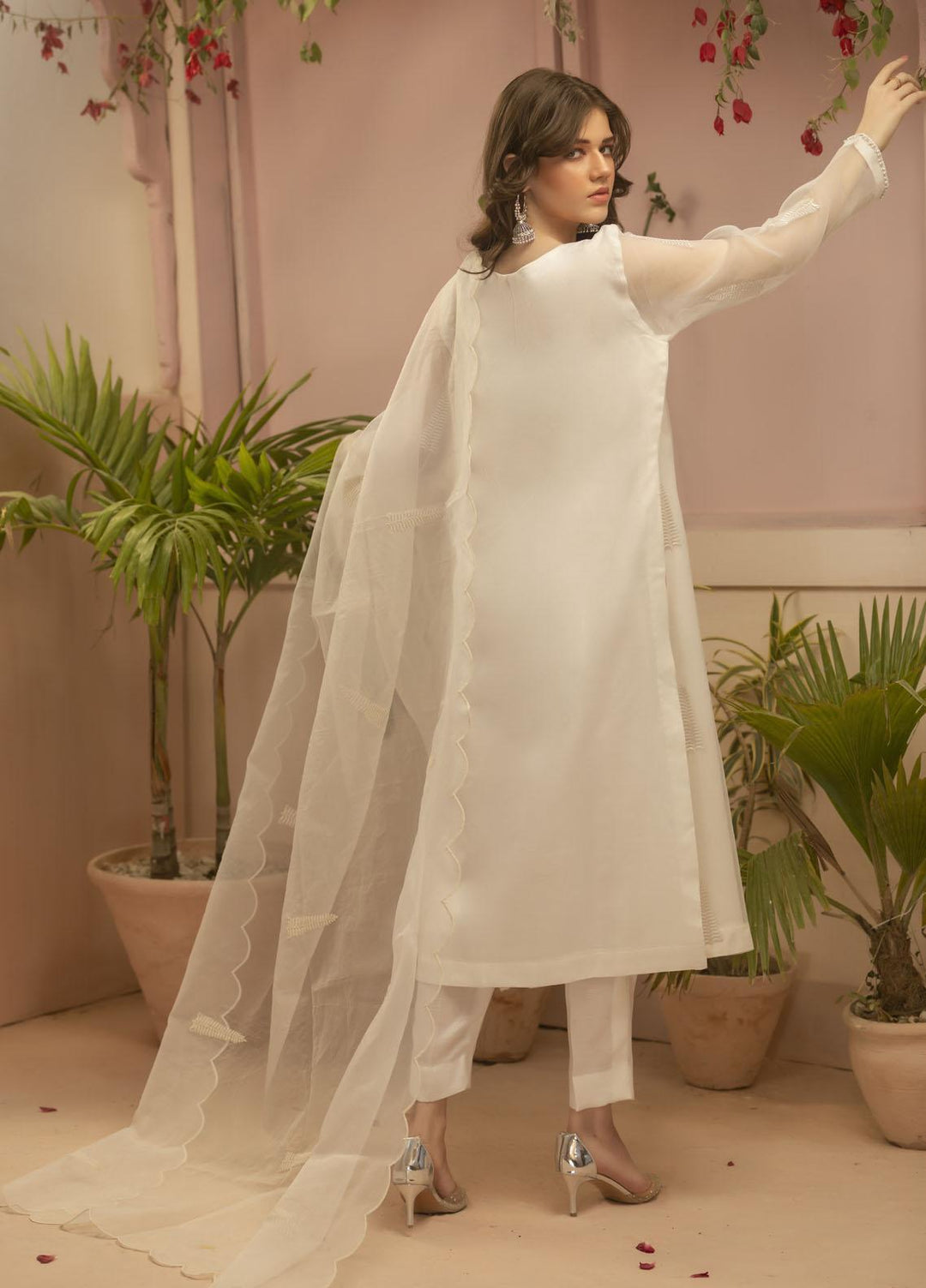 Zebaqi Luxury Pret  Organza 3 Piece Dress Mukh